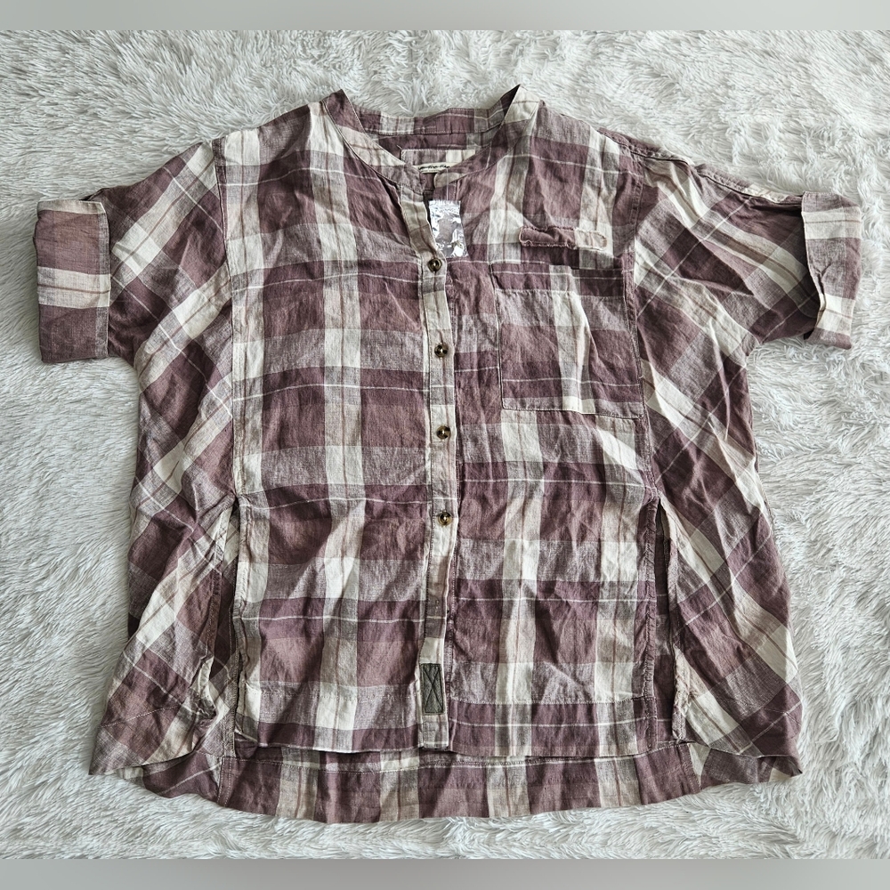 Free People We The Free Summer Serenade Linen Top NWOT - Picture 3 of 10